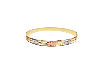 3 Tone Plated | Diamond Cut Bangles